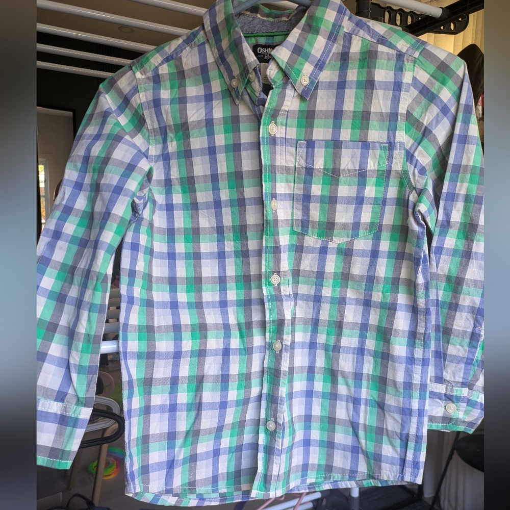 🌞4/20$ OshKosh B'gosh Checkered Shirt in Blue and Green